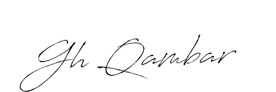 The best way (Antro_Vectra) to make a short signature is to pick only two or three words in your name. The name Gh Qambar include a total of six letters. For converting this name. Gh Qambar signature style 6 images and pictures png