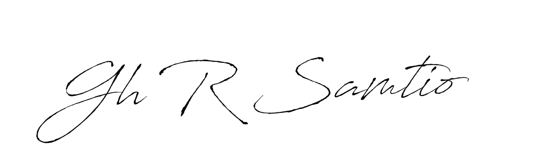 You should practise on your own different ways (Antro_Vectra) to write your name (Gh R Samtio) in signature. don't let someone else do it for you. Gh R Samtio signature style 6 images and pictures png