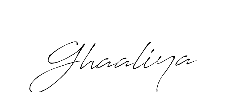 Design your own signature with our free online signature maker. With this signature software, you can create a handwritten (Antro_Vectra) signature for name Ghaaliya. Ghaaliya signature style 6 images and pictures png