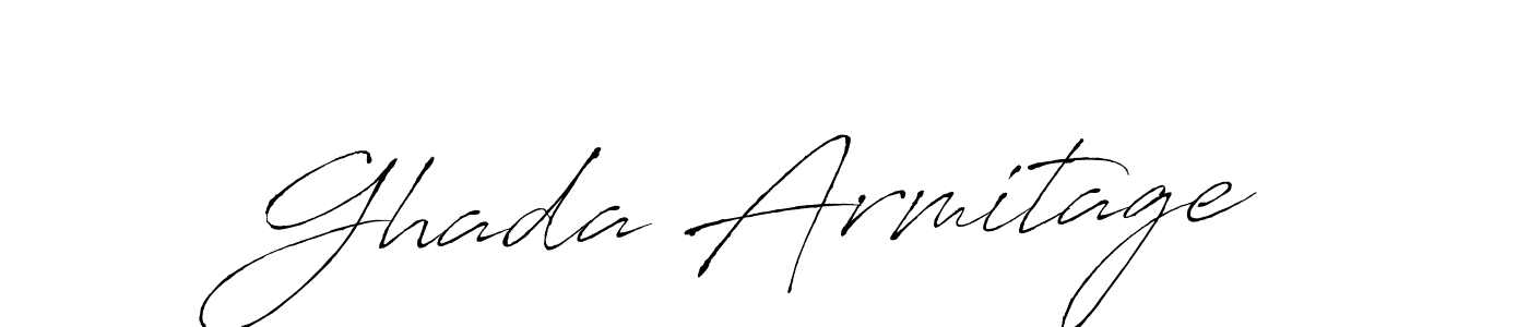 How to make Ghada Armitage name signature. Use Antro_Vectra style for creating short signs online. This is the latest handwritten sign. Ghada Armitage signature style 6 images and pictures png