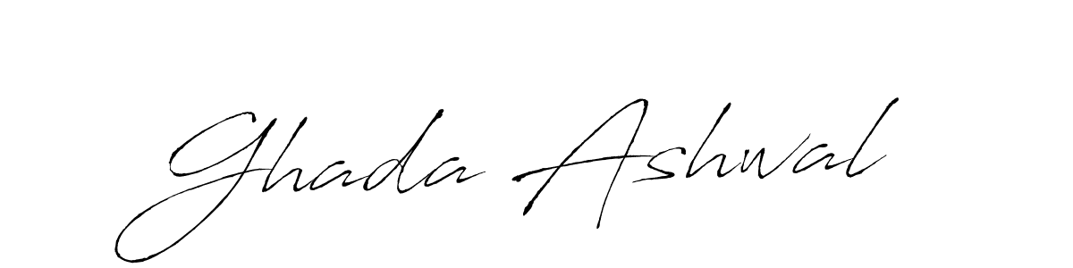 Make a beautiful signature design for name Ghada Ashwal. With this signature (Antro_Vectra) style, you can create a handwritten signature for free. Ghada Ashwal signature style 6 images and pictures png