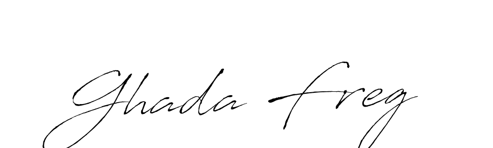 Make a beautiful signature design for name Ghada Freg. With this signature (Antro_Vectra) style, you can create a handwritten signature for free. Ghada Freg signature style 6 images and pictures png
