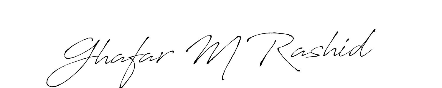 How to make Ghafar M Rashid name signature. Use Antro_Vectra style for creating short signs online. This is the latest handwritten sign. Ghafar M Rashid signature style 6 images and pictures png