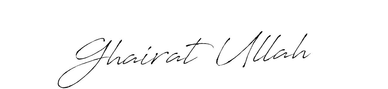 How to make Ghairat Ullah signature? Antro_Vectra is a professional autograph style. Create handwritten signature for Ghairat Ullah name. Ghairat Ullah signature style 6 images and pictures png