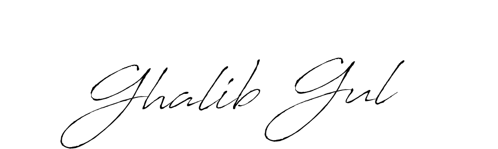 You should practise on your own different ways (Antro_Vectra) to write your name (Ghalib Gul) in signature. don't let someone else do it for you. Ghalib Gul signature style 6 images and pictures png