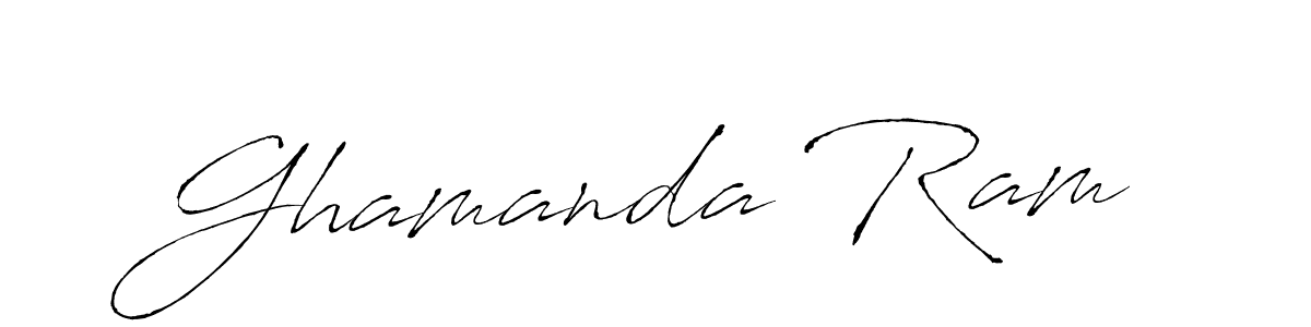 How to make Ghamanda Ram signature? Antro_Vectra is a professional autograph style. Create handwritten signature for Ghamanda Ram name. Ghamanda Ram signature style 6 images and pictures png