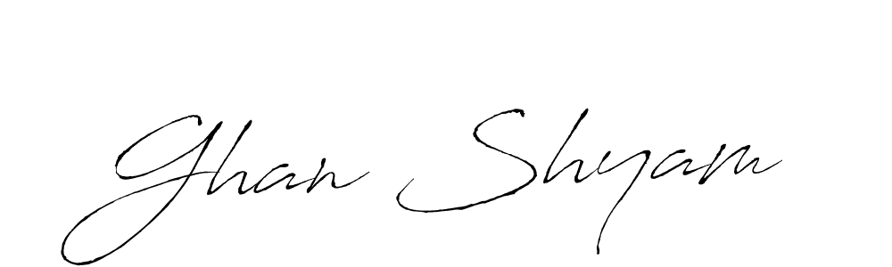 You should practise on your own different ways (Antro_Vectra) to write your name (Ghan Shyam) in signature. don't let someone else do it for you. Ghan Shyam signature style 6 images and pictures png