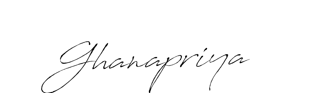 Make a beautiful signature design for name Ghanapriya. With this signature (Antro_Vectra) style, you can create a handwritten signature for free. Ghanapriya signature style 6 images and pictures png