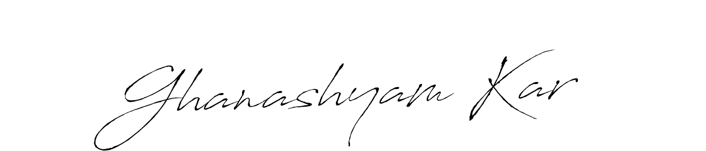 Design your own signature with our free online signature maker. With this signature software, you can create a handwritten (Antro_Vectra) signature for name Ghanashyam Kar. Ghanashyam Kar signature style 6 images and pictures png