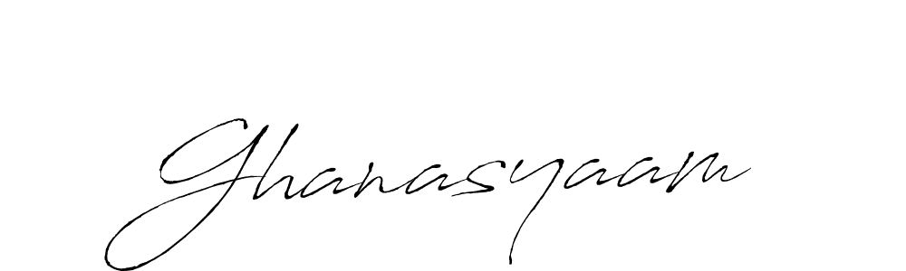 Ghanasyaam stylish signature style. Best Handwritten Sign (Antro_Vectra) for my name. Handwritten Signature Collection Ideas for my name Ghanasyaam. Ghanasyaam signature style 6 images and pictures png