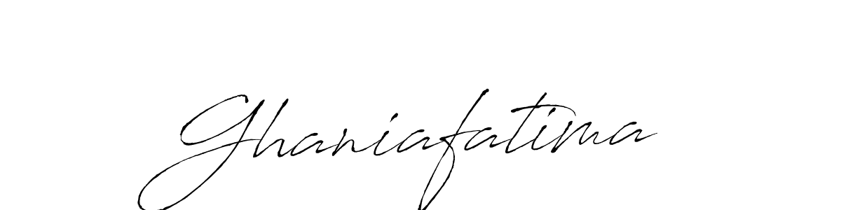 How to make Ghaniafatima signature? Antro_Vectra is a professional autograph style. Create handwritten signature for Ghaniafatima name. Ghaniafatima signature style 6 images and pictures png