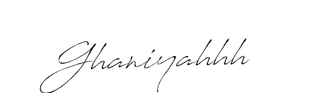 Ghaniyahhh stylish signature style. Best Handwritten Sign (Antro_Vectra) for my name. Handwritten Signature Collection Ideas for my name Ghaniyahhh. Ghaniyahhh signature style 6 images and pictures png