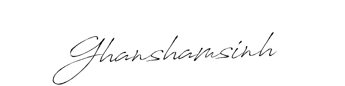 Use a signature maker to create a handwritten signature online. With this signature software, you can design (Antro_Vectra) your own signature for name Ghanshamsinh. Ghanshamsinh signature style 6 images and pictures png