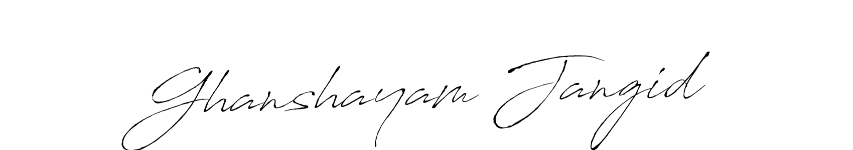 Also we have Ghanshayam Jangid name is the best signature style. Create professional handwritten signature collection using Antro_Vectra autograph style. Ghanshayam Jangid signature style 6 images and pictures png
