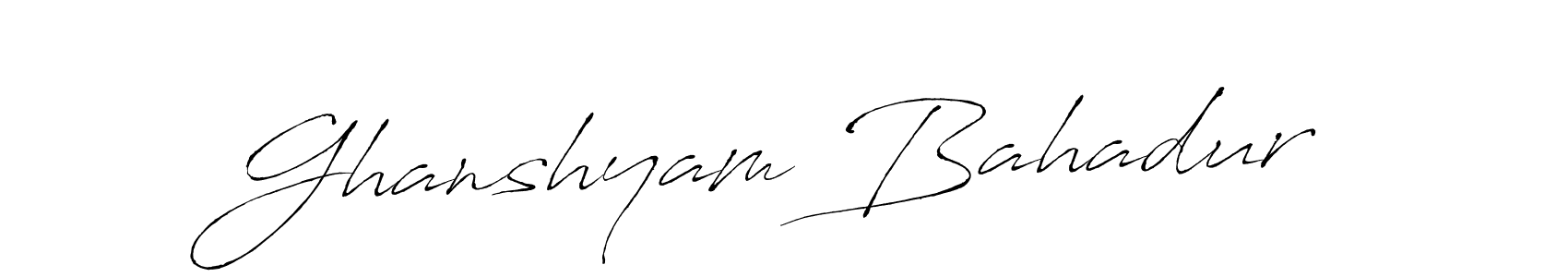 Ghanshyam Bahadur stylish signature style. Best Handwritten Sign (Antro_Vectra) for my name. Handwritten Signature Collection Ideas for my name Ghanshyam Bahadur. Ghanshyam Bahadur signature style 6 images and pictures png