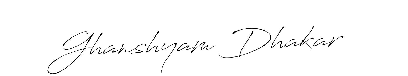 Ghanshyam Dhakar stylish signature style. Best Handwritten Sign (Antro_Vectra) for my name. Handwritten Signature Collection Ideas for my name Ghanshyam Dhakar. Ghanshyam Dhakar signature style 6 images and pictures png