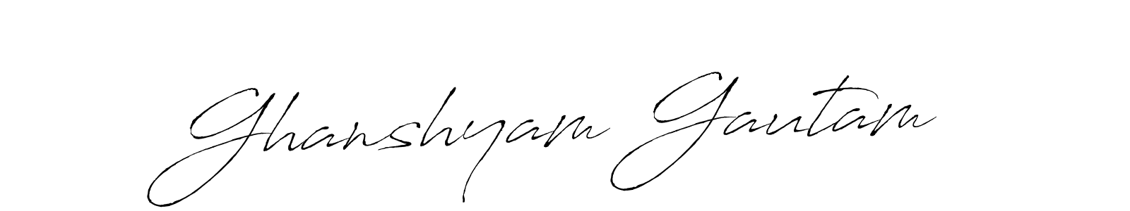 Make a beautiful signature design for name Ghanshyam Gautam. Use this online signature maker to create a handwritten signature for free. Ghanshyam Gautam signature style 6 images and pictures png