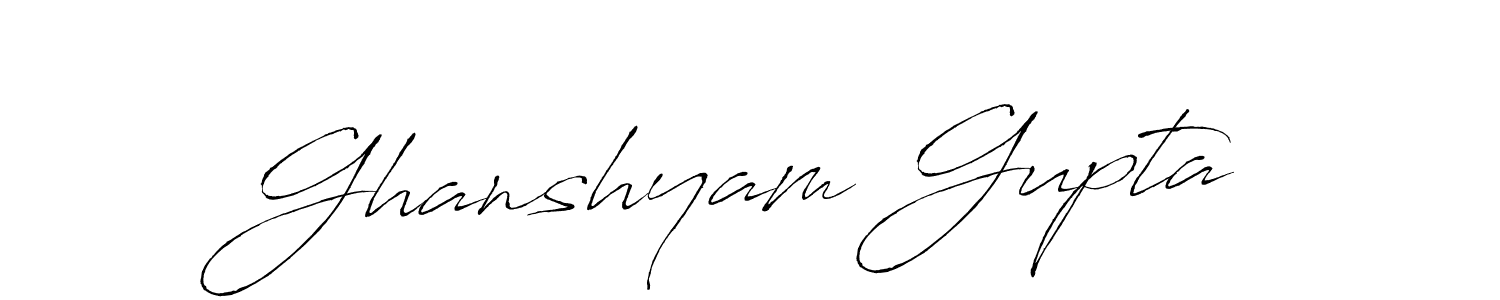 How to make Ghanshyam Gupta signature? Antro_Vectra is a professional autograph style. Create handwritten signature for Ghanshyam Gupta name. Ghanshyam Gupta signature style 6 images and pictures png