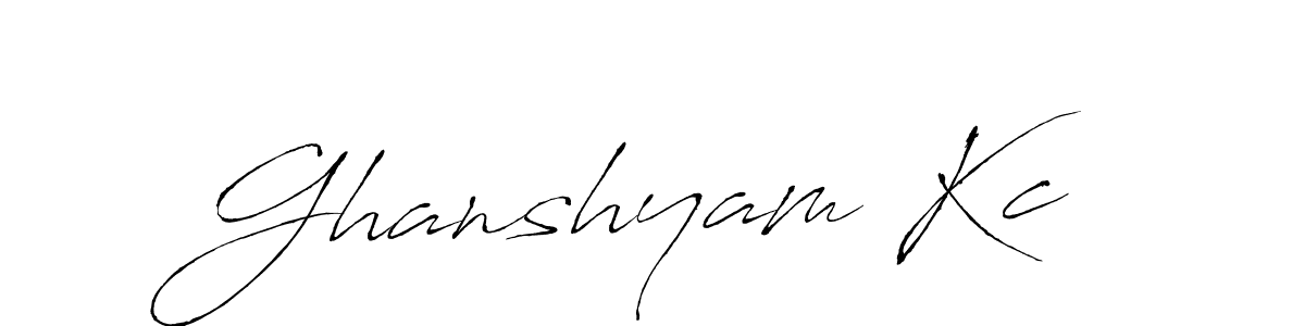 Ghanshyam Kc stylish signature style. Best Handwritten Sign (Antro_Vectra) for my name. Handwritten Signature Collection Ideas for my name Ghanshyam Kc. Ghanshyam Kc signature style 6 images and pictures png