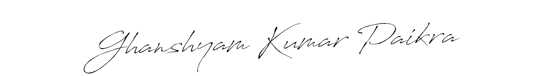 Ghanshyam Kumar Paikra stylish signature style. Best Handwritten Sign (Antro_Vectra) for my name. Handwritten Signature Collection Ideas for my name Ghanshyam Kumar Paikra. Ghanshyam Kumar Paikra signature style 6 images and pictures png