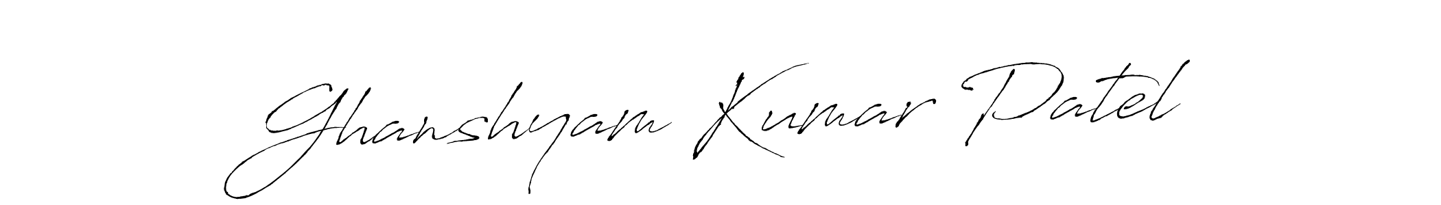 Design your own signature with our free online signature maker. With this signature software, you can create a handwritten (Antro_Vectra) signature for name Ghanshyam Kumar Patel. Ghanshyam Kumar Patel signature style 6 images and pictures png