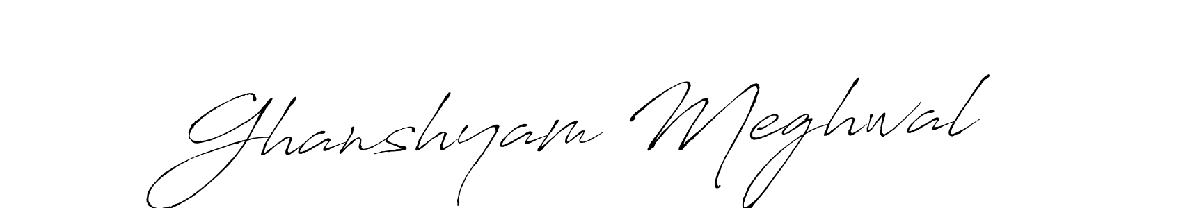 How to make Ghanshyam Meghwal signature? Antro_Vectra is a professional autograph style. Create handwritten signature for Ghanshyam Meghwal name. Ghanshyam Meghwal signature style 6 images and pictures png