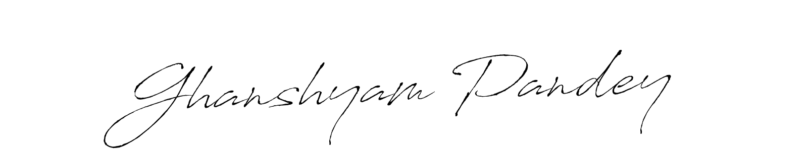 Ghanshyam Pandey stylish signature style. Best Handwritten Sign (Antro_Vectra) for my name. Handwritten Signature Collection Ideas for my name Ghanshyam Pandey. Ghanshyam Pandey signature style 6 images and pictures png