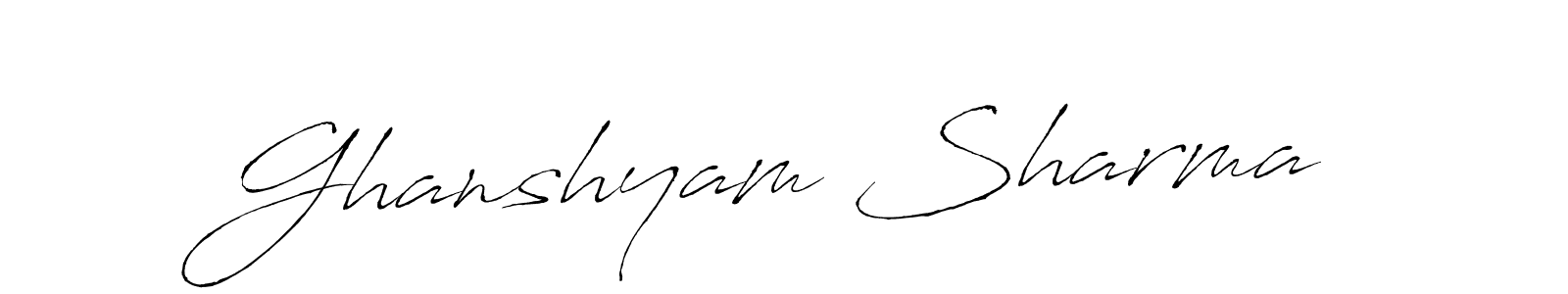 The best way (Antro_Vectra) to make a short signature is to pick only two or three words in your name. The name Ghanshyam Sharma include a total of six letters. For converting this name. Ghanshyam Sharma signature style 6 images and pictures png