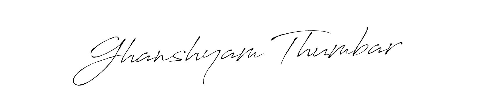 Also we have Ghanshyam Thumbar name is the best signature style. Create professional handwritten signature collection using Antro_Vectra autograph style. Ghanshyam Thumbar signature style 6 images and pictures png