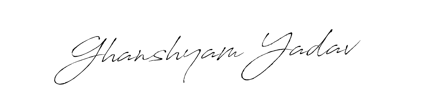 How to make Ghanshyam Yadav signature? Antro_Vectra is a professional autograph style. Create handwritten signature for Ghanshyam Yadav name. Ghanshyam Yadav signature style 6 images and pictures png