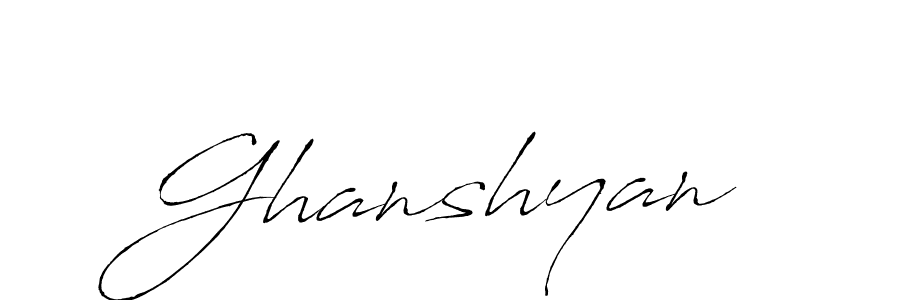 Ghanshyan stylish signature style. Best Handwritten Sign (Antro_Vectra) for my name. Handwritten Signature Collection Ideas for my name Ghanshyan. Ghanshyan signature style 6 images and pictures png