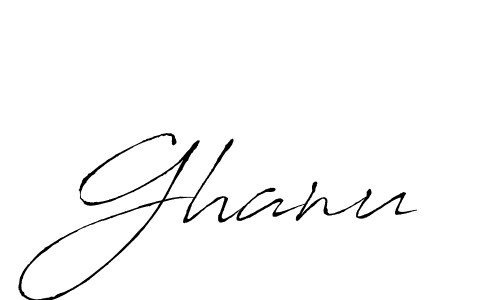 How to make Ghanu signature? Antro_Vectra is a professional autograph style. Create handwritten signature for Ghanu name. Ghanu signature style 6 images and pictures png