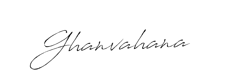 Create a beautiful signature design for name Ghanvahana. With this signature (Antro_Vectra) fonts, you can make a handwritten signature for free. Ghanvahana signature style 6 images and pictures png