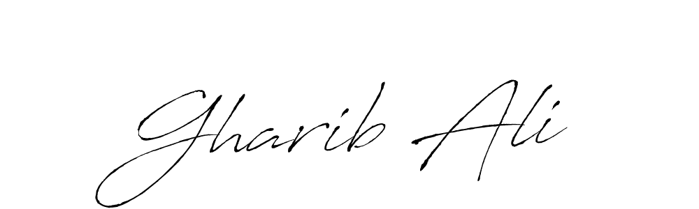 You should practise on your own different ways (Antro_Vectra) to write your name (Gharib Ali) in signature. don't let someone else do it for you. Gharib Ali signature style 6 images and pictures png
