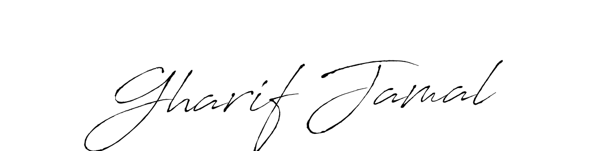 How to make Gharif Jamal name signature. Use Antro_Vectra style for creating short signs online. This is the latest handwritten sign. Gharif Jamal signature style 6 images and pictures png