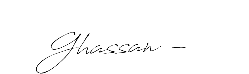 Create a beautiful signature design for name Ghassan - . With this signature (Antro_Vectra) fonts, you can make a handwritten signature for free. Ghassan -  signature style 6 images and pictures png