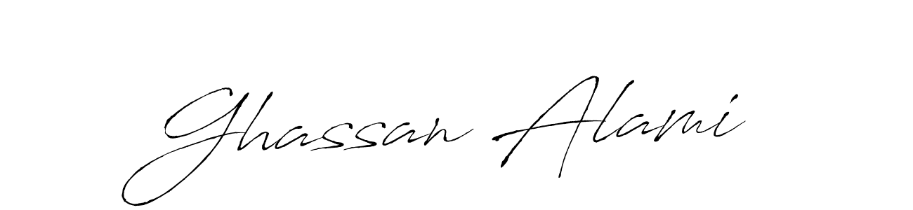 Ghassan Alami stylish signature style. Best Handwritten Sign (Antro_Vectra) for my name. Handwritten Signature Collection Ideas for my name Ghassan Alami. Ghassan Alami signature style 6 images and pictures png