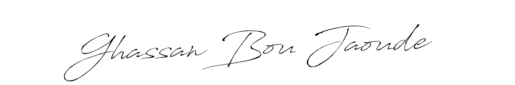 Design your own signature with our free online signature maker. With this signature software, you can create a handwritten (Antro_Vectra) signature for name Ghassan Bou Jaoude. Ghassan Bou Jaoude signature style 6 images and pictures png