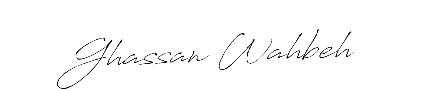 Also we have Ghassan Wahbeh name is the best signature style. Create professional handwritten signature collection using Antro_Vectra autograph style. Ghassan Wahbeh signature style 6 images and pictures png