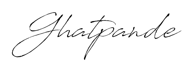The Antro_Vectra typeface gives name Ghatpande a refined look. Suitable for certificates, diplomas, and official verification. Ghatpande signature style 6 images and pictures png