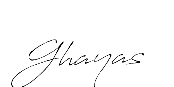 Make a beautiful signature design for name Ghayas. With this signature (Antro_Vectra) style, you can create a handwritten signature for free. Ghayas signature style 6 images and pictures png