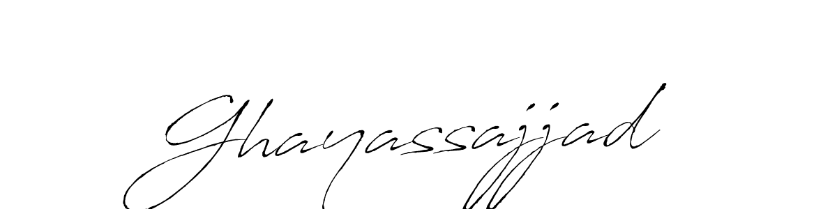 Make a beautiful signature design for name Ghayassajjad. With this signature (Antro_Vectra) style, you can create a handwritten signature for free. Ghayassajjad signature style 6 images and pictures png