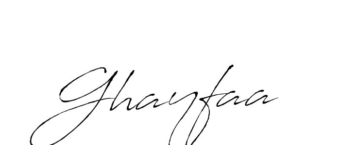 Use a signature maker to create a handwritten signature online. With this signature software, you can design (Antro_Vectra) your own signature for name Ghayfaa. Ghayfaa signature style 6 images and pictures png