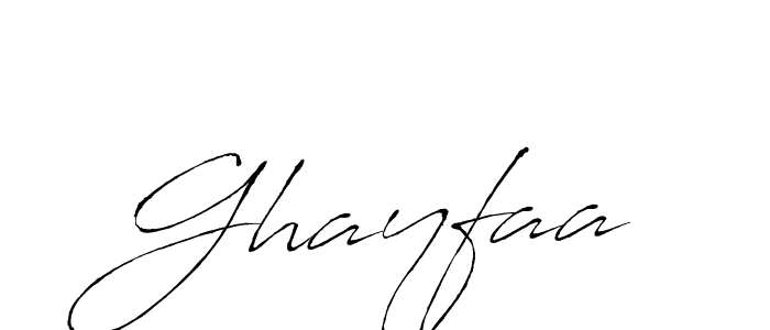 Make a beautiful signature design for name Ghayfaa. With this signature (Antro_Vectra) style, you can create a handwritten signature for free. Ghayfaa signature style 6 images and pictures png