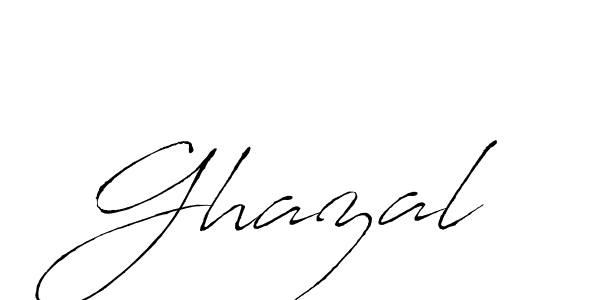 How to make Ghazal signature? Antro_Vectra is a professional autograph style. Create handwritten signature for Ghazal name. Ghazal signature style 6 images and pictures png