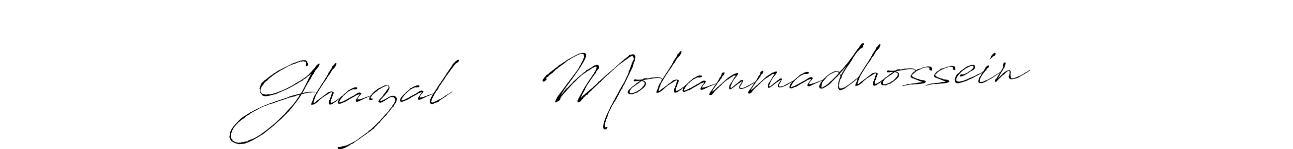 You should practise on your own different ways (Antro_Vectra) to write your name (Ghazal     Mohammadhossein) in signature. don't let someone else do it for you. Ghazal     Mohammadhossein signature style 6 images and pictures png