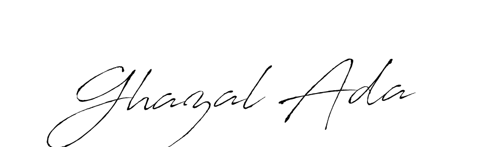 Also You can easily find your signature by using the search form. We will create Ghazal Ada name handwritten signature images for you free of cost using Antro_Vectra sign style. Ghazal Ada signature style 6 images and pictures png