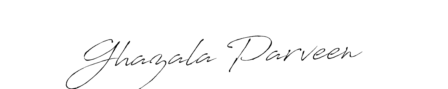Create a beautiful signature design for name Ghazala Parveen. With this signature (Antro_Vectra) fonts, you can make a handwritten signature for free. Ghazala Parveen signature style 6 images and pictures png