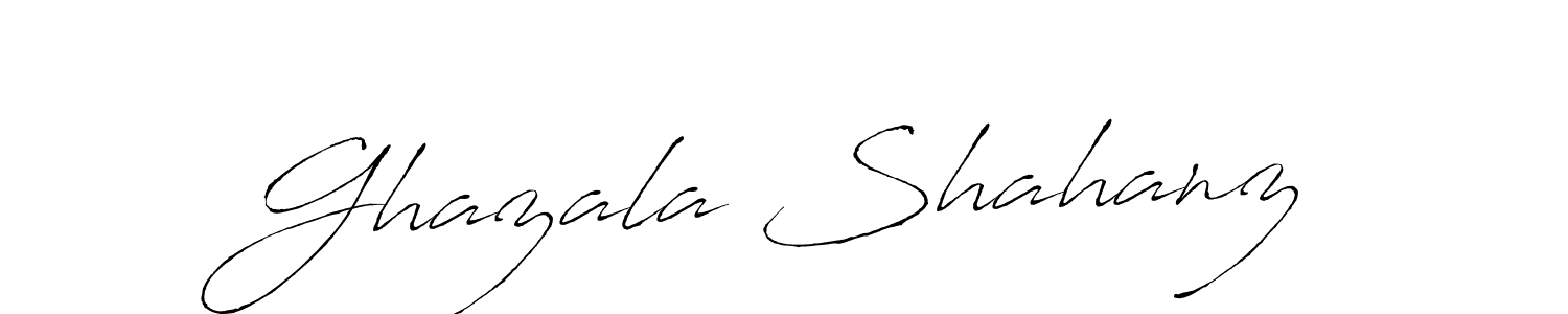 Design your own signature with our free online signature maker. With this signature software, you can create a handwritten (Antro_Vectra) signature for name Ghazala Shahanz. Ghazala Shahanz signature style 6 images and pictures png