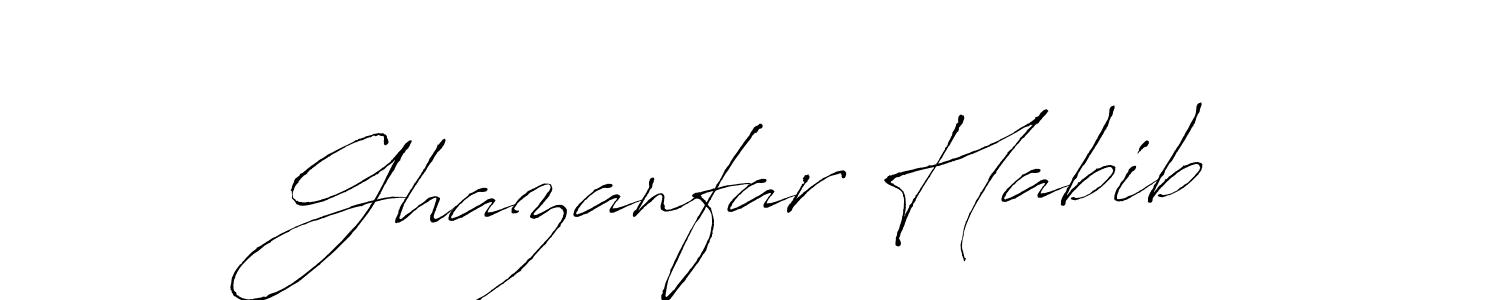 Make a beautiful signature design for name Ghazanfar Habib. With this signature (Antro_Vectra) style, you can create a handwritten signature for free. Ghazanfar Habib signature style 6 images and pictures png